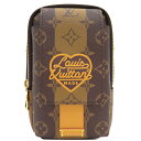 ルイヴィトン LOUIS VUITTON ショルダーバッグ LVスクエアード ダブルフォンポーチ モノグラム ストライプキャンバス モノグラムストライプ ゴール...