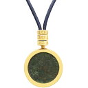 ブルガリ BVLGARI ネックレス モネーテ アンティークコイン K18YG アンティークコイン ブラックXイエローゴールドXネイビー 750 AD337-3...