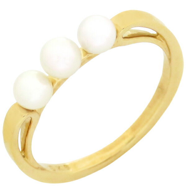 ミキモト MIKIMOTO リング 指輪 リング K18YG パール パールホワイトXイエローゴールド MIKIMOTO 12号 PR-1476K【中古】のサムネイル
