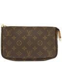 ルイヴィトン LOUIS VUITTON アクセサリーポーチ ポシェット アクセソワール モノグラムキャンバス モノグラム ゴールド金具 茶 ポーチ ハンドバッグ M51980 【箱】【中古】