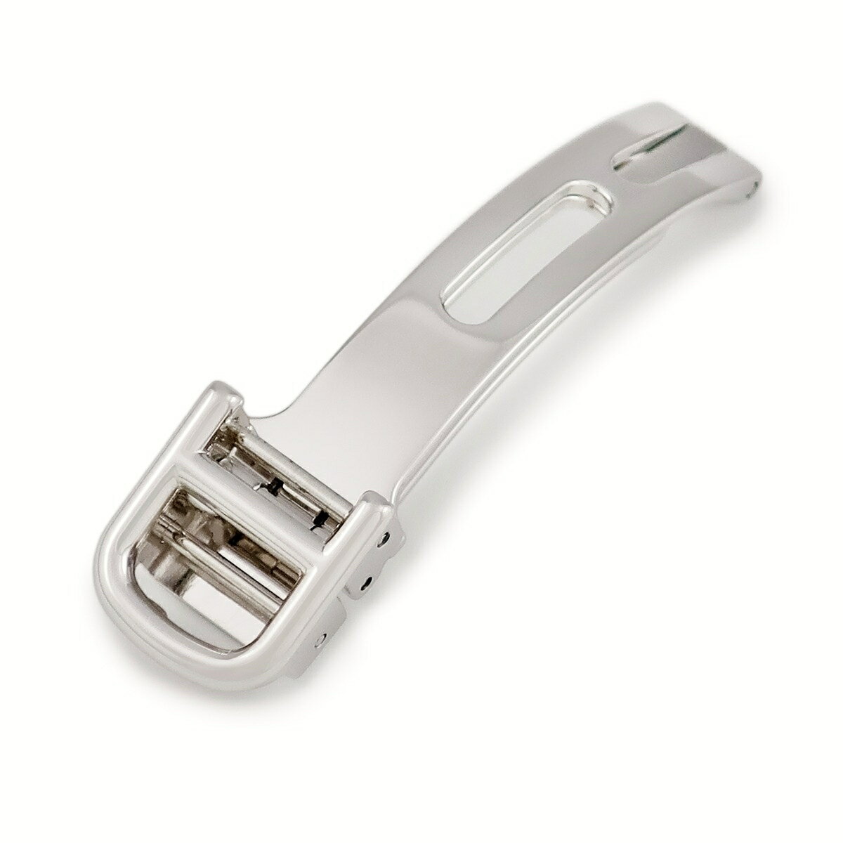 カルティエ Cartier 腕時計パーツ 純正 K18WG ホワイトゴールド 新品同様 9mm幅対応 フォールディング Dバックル パーツ 替え 交換 予備 K18WG無垢 750 シルバー 銀 【中古】