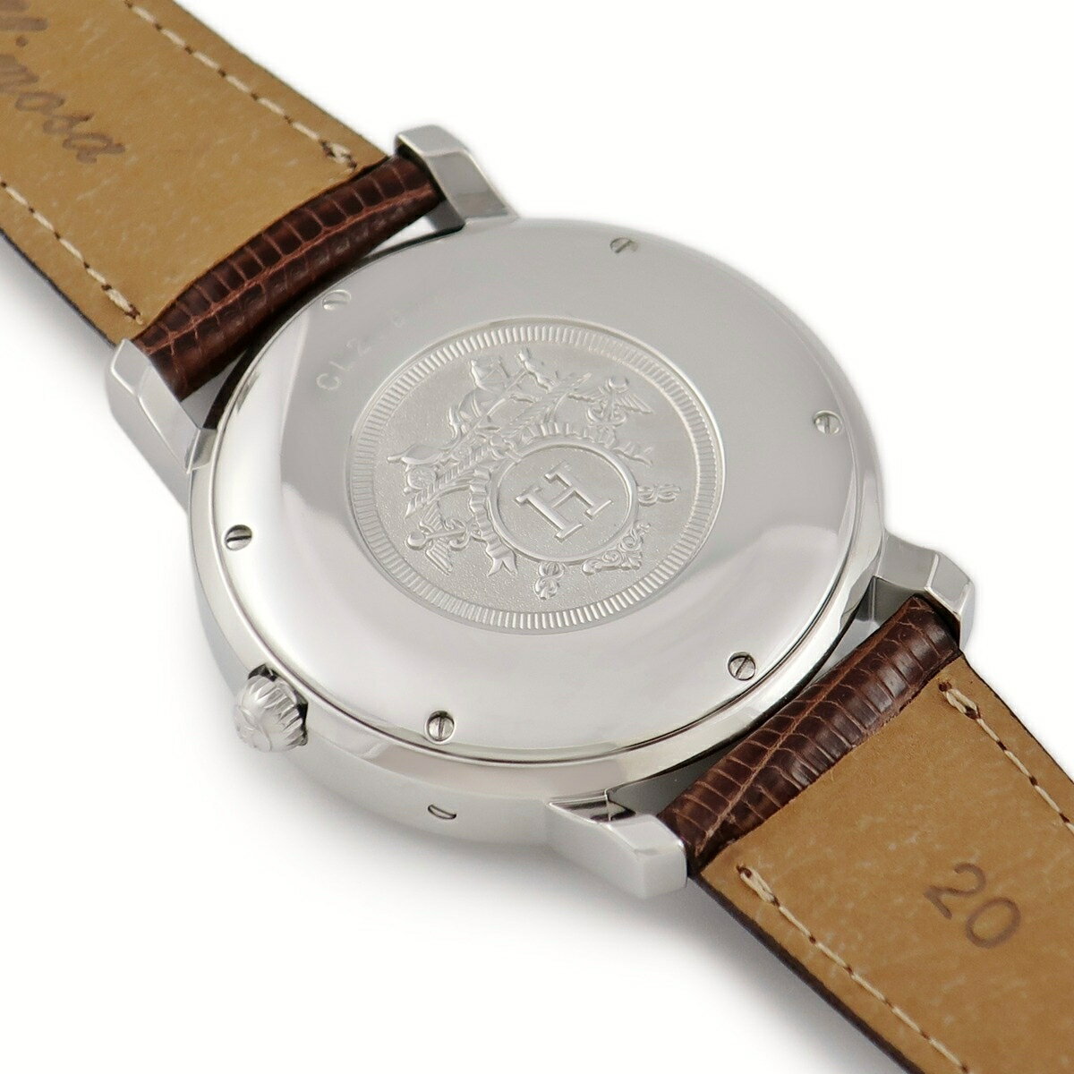 エルメス HERMES クリッパー GMT パワーリザーブ CL2.810.230/CET グレー デイト ワールドタイム メンズ 腕時計自動巻き グレー 【中古】
