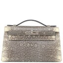 \最大4万円割引クーポン 数量限定/ エルメス HERMES ハンドバッグ ポシェットケリー リザード オンブレ シルバー金具 ミニバッグ Y刻印 【箱】【中古...