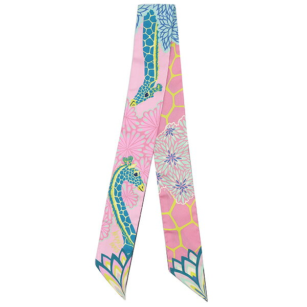 ＼ポイント5倍＆ 最大5万円割引クーポン／ エルメス HERMES スカーフ ツイリー シルク ローズボンボン×..