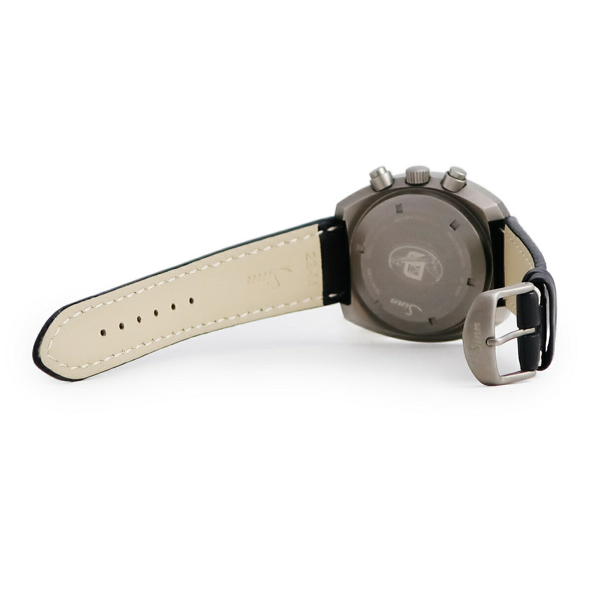 ジン SINN ヒストリカルコレクション スペース クロノグラフ 142.Ti ブラック バー MISSION D1 生産終了 メンズ 腕時計自動巻き ブラック 【中古】