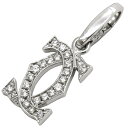 カルティエ Cartier ペンダントトップ C2 2Cチャーム ダイヤ K18WG ダイヤモンド ホワイトゴールド Cドゥ ネックレストップ 750 18K 18金 【中古】