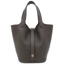 \最大4万円割引クーポン 数量限定/ エルメス HERMES ハンドバッグ ピコタンロックPM トリヨンクレマンス エベンヌ ゴールド金具 新品 未使用 茶 K刻印(2025年製) 【箱】【中古】|詳細画像
