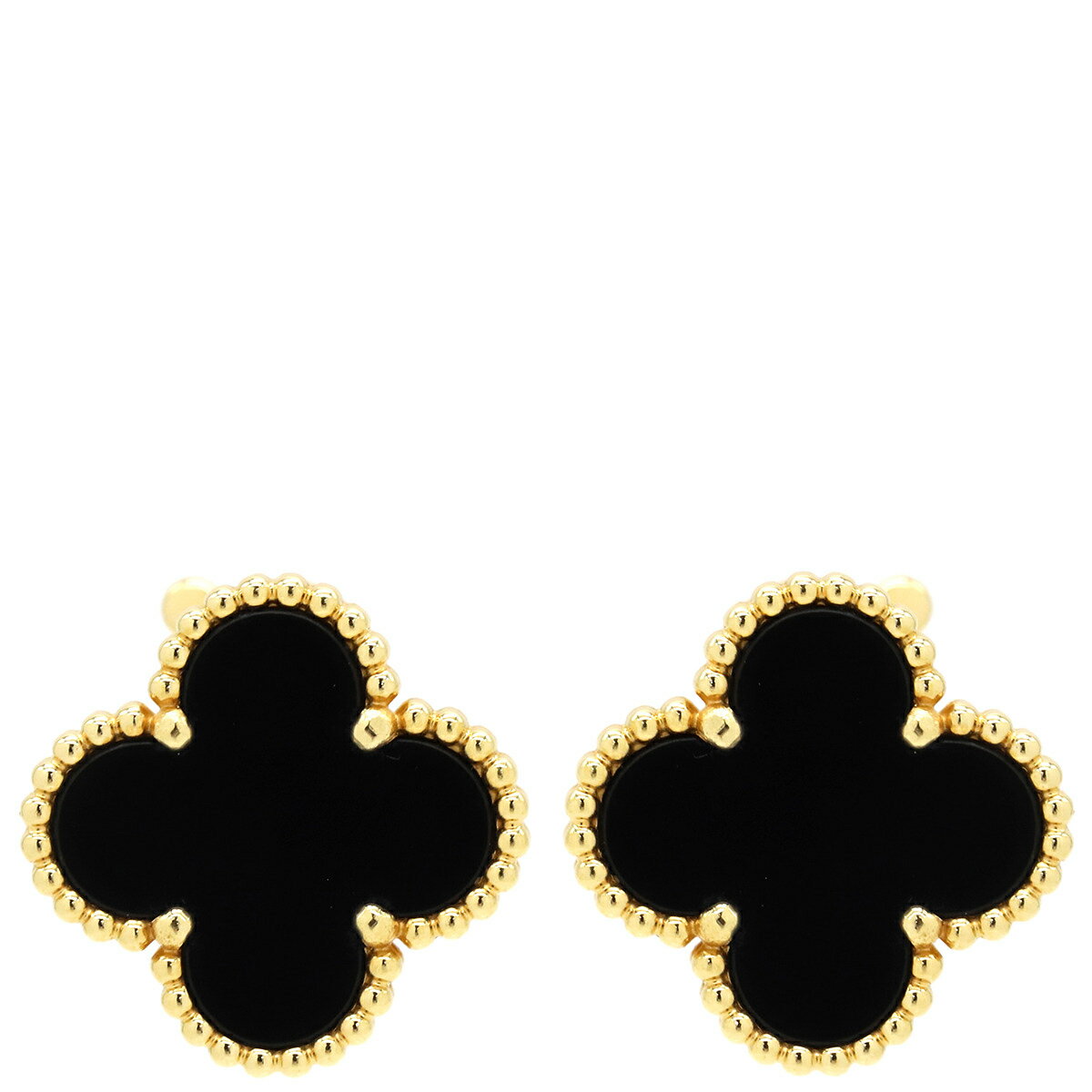 ヴァンクリーフアーペル Van Cleef & Arpels ピアス ヴィンテージ アルハンブラ K18YG オニキス ブラック×イエローゴールド 黒 750YG 18K VCARA44200 【箱】【中古】のサムネイル