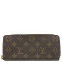 \最大4万円割引クーポン 数量限定/ ルイヴィトン LOUIS VUITTON 長財布 ポルトフォイユ クレマンス モノグラムキャンバス ローズバレリーヌ ゴールド金具 茶 ラウンドファスナー M61298 GI4220 【箱】【中古】(4)