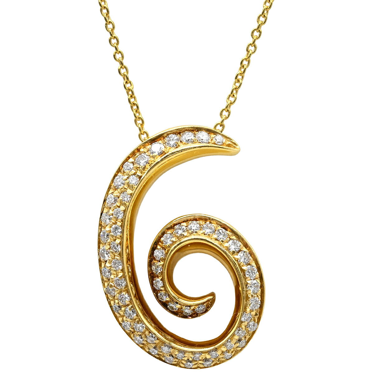 \ポイント5倍& 最大5万円割引クーポン/ フランクミュラー FRANCK MULLER ネックレス タリスマン ナンバー6 K18YG ダイヤモンド イエロー...