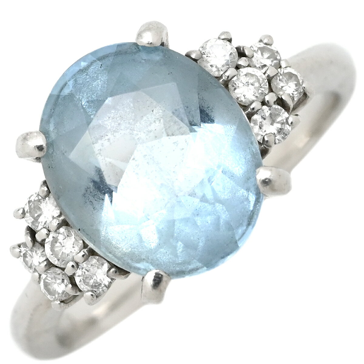 【中古】リング指輪アクアマリンダイ...