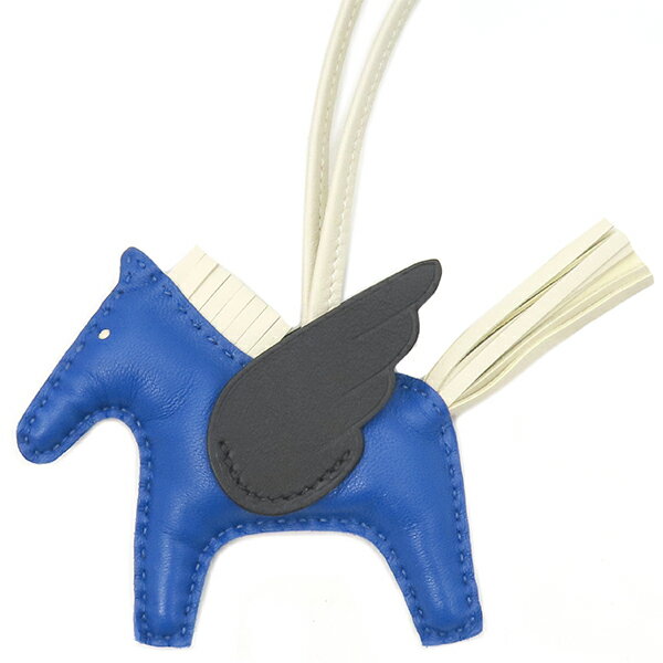 ＼2%OFFセール／ エルメス HERMES バッグチャーム ロデオPM ペガサス アニューミロ ブルーフランス×ク..