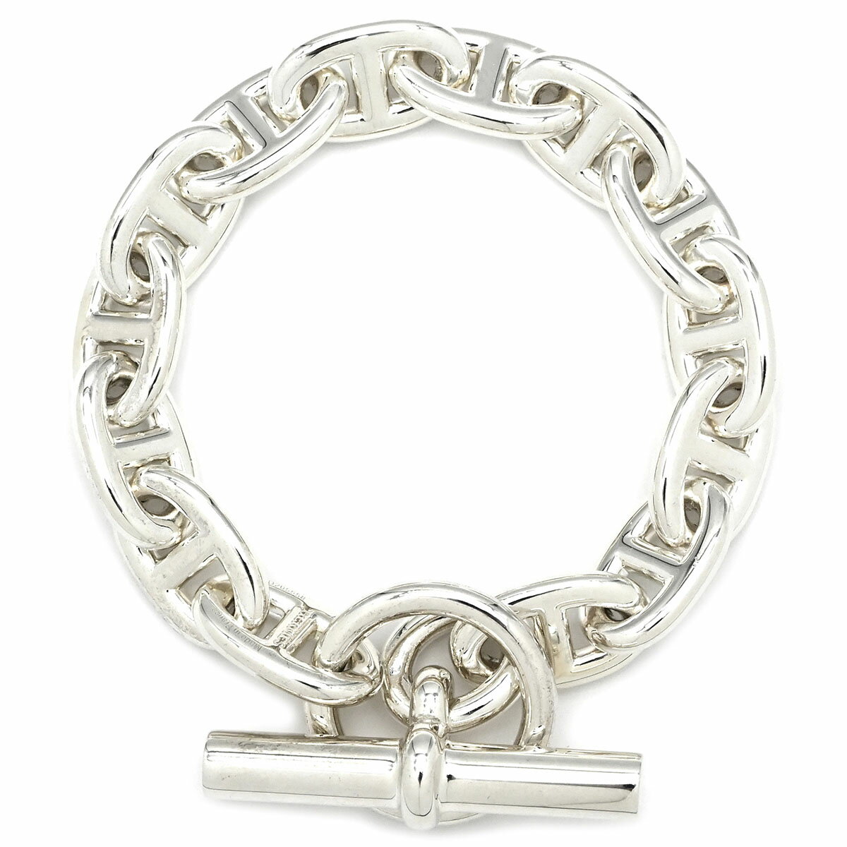 ＼最大5万円割引クーポン／ エルメス HERMES ブレスレット シェーヌダンクル MM シルバー925 シルバー 14コマ スターリングシルバー SV925 Ag925 【ケース】【中古】