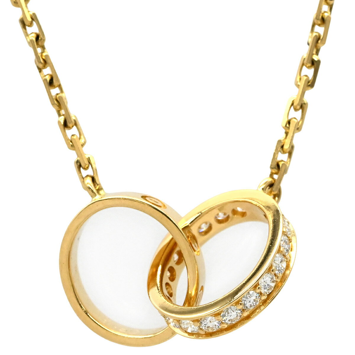 Y♡Cartier ゴールド ネックレス 専用ケース付き CRB7219500 - LOVE ネックレス、ダイヤモンド2石 - イエローゴールド