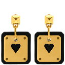 エルメス HERMES ピアス アス・ドゥ・クール ヴォースイフト メタル ブラックXゴールド エースオブハート 黒 Y刻印 【箱】【中古】(4)