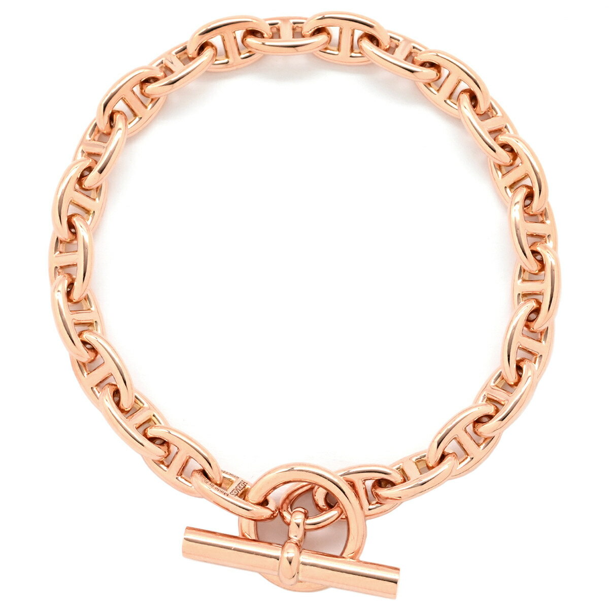 ＼最大5万円割引クーポン／ エルメス HERMES ブレスレット シェーヌダンクル TPM K18PG ピンクゴールド 24コマ 【ケース】【中古】