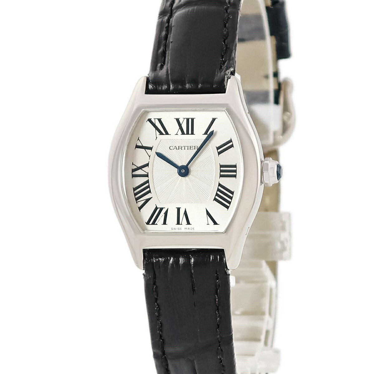 カルティエ Cartier トーチュ SM W1556361 K18WG無垢 トノウ ローマン ギヨシェ レディース 腕時計手巻き シルバー 【中古】