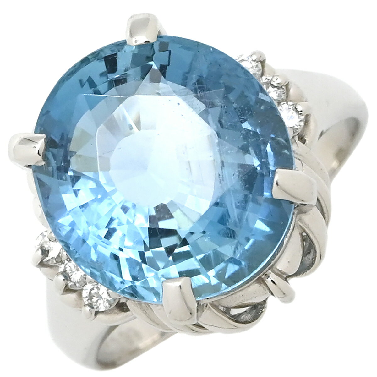 【中古】リング指輪アクアマリンダイ...