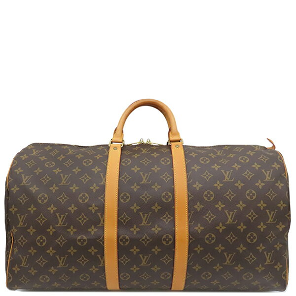 ルイヴィトン LOUIS VUITTON ボストンバッグ キーポル 55 モノグラムキャンバス モノグラム ゴールド金具 茶 鍵1本・ポワニエ欠品 M41424 MB0056【中古】