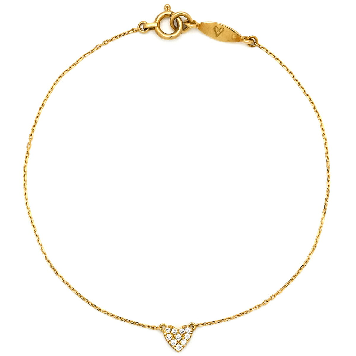 ＼最大5万円割引クーポン／ アーカー AHKAH ブレスレット ハートパヴェ K18YG ダイヤモンド イエローゴールド AHKAH Au750 18K 18金 ダイヤ VC0108010500【中古】