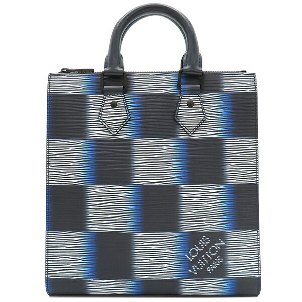 ルイヴィトン LOUIS VUITTON 2WAYバッグ サックプラ クロス レザー ダミエラッシュ ブルーグラデーショ..