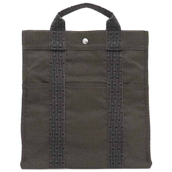 ＼最大5万円割引クーポン 11/20 20時から／ エルメス HERMES リュック・デイパック エールライン アド MM キャンバス グレー シルバー金具 鍵・カデナ欠品 【中古】