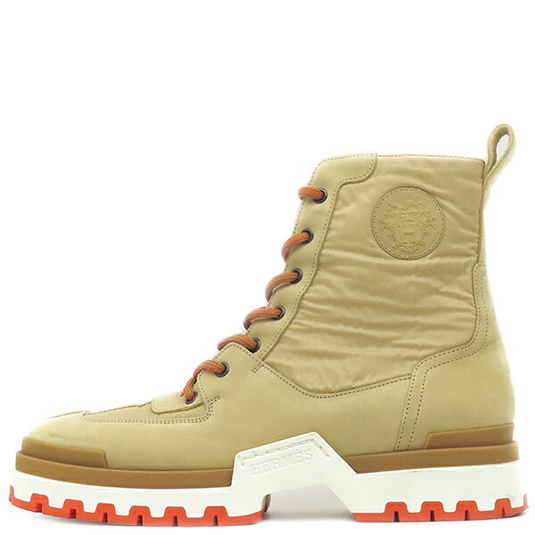 エルメス HERMES ブーツ グリップ アンクル ブーツ ナイロン パラシュートリップストップ スエードカー..