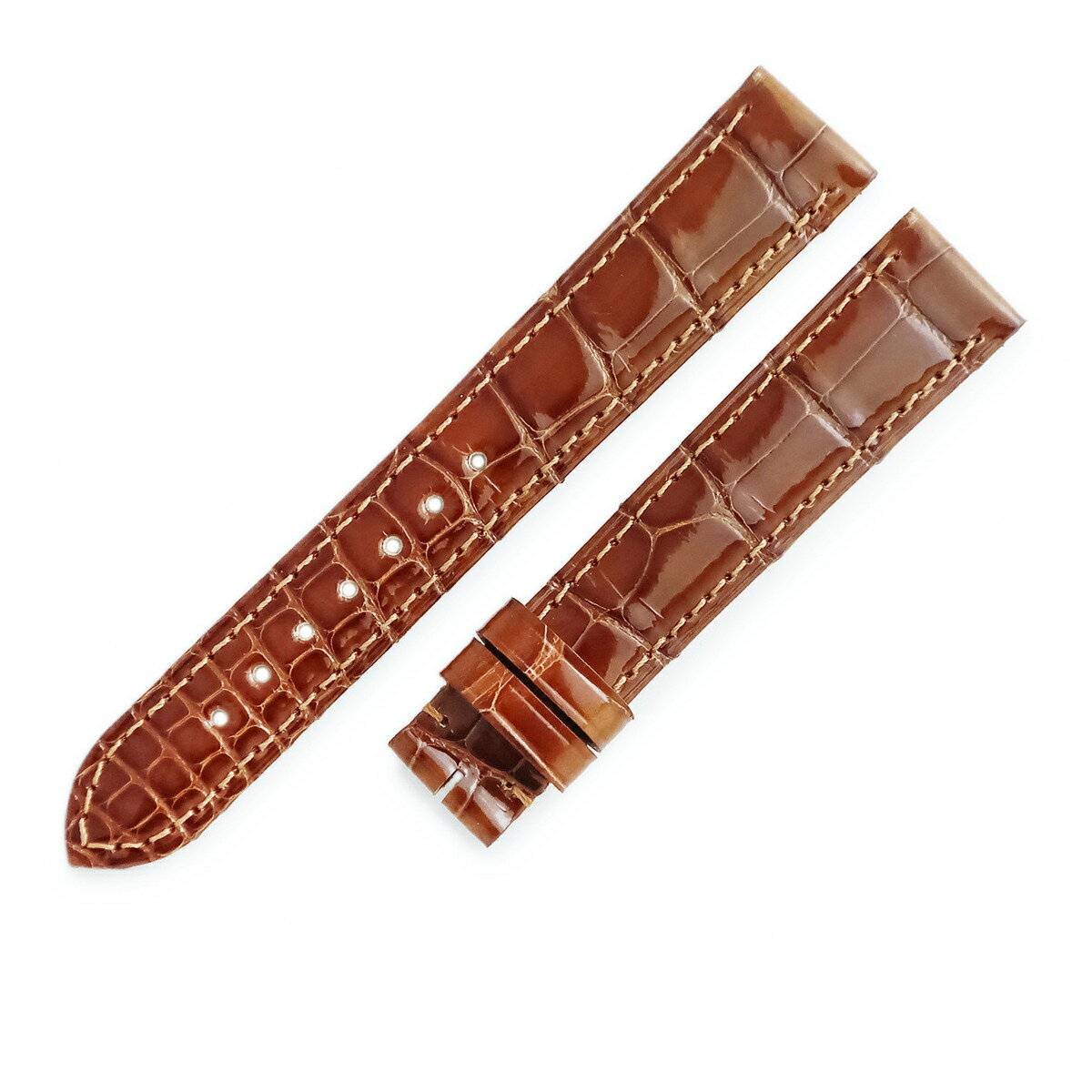 カルティエ Cartier 腕時計パーツ 純正 クロコダイル ブラウン 未使用 替え ベルト 16m ...