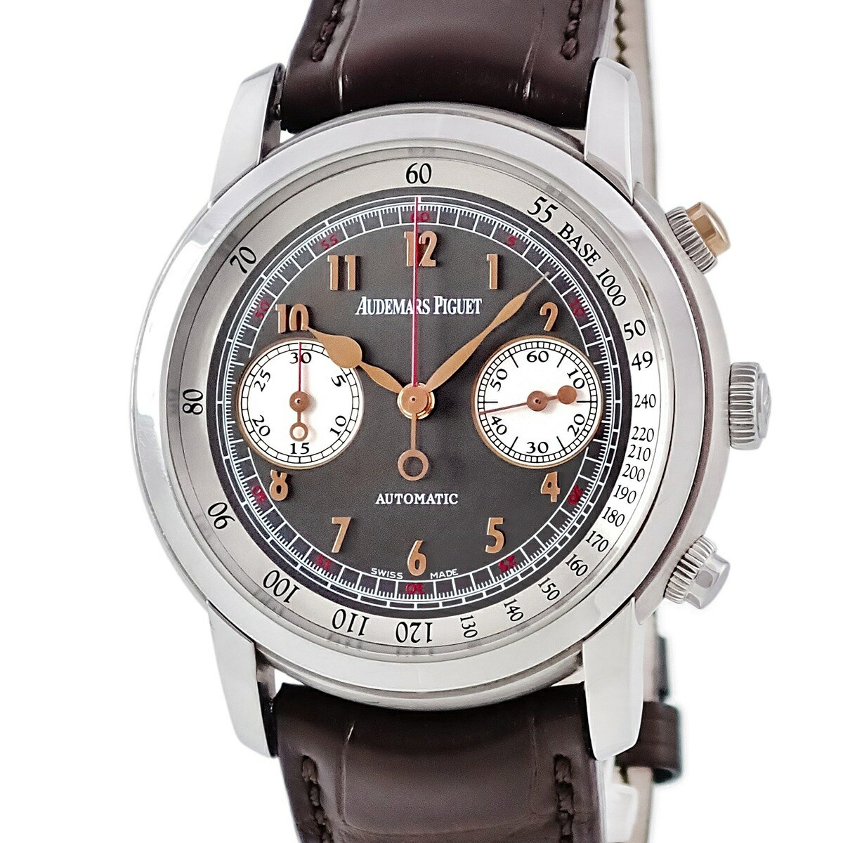 ＼最大5万円割引クーポン 数量限定／ オーデマピゲ AUDEMARS PIGUET ジュール オーデマ グシュタード クラシック 26558TI.OO.D080VE.01 OH済 チタン 限定 メンズ 腕時計自動巻き グレー 【中古】