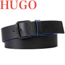 HUGO BOSS ヒューゴボス メンズ ベルト ロゴ ブランド サイズ調節 プレゼント ギフト 高級感 ビジネス ファッション 大谷翔平 愛用ブランド Berker B Sz40 BLUE