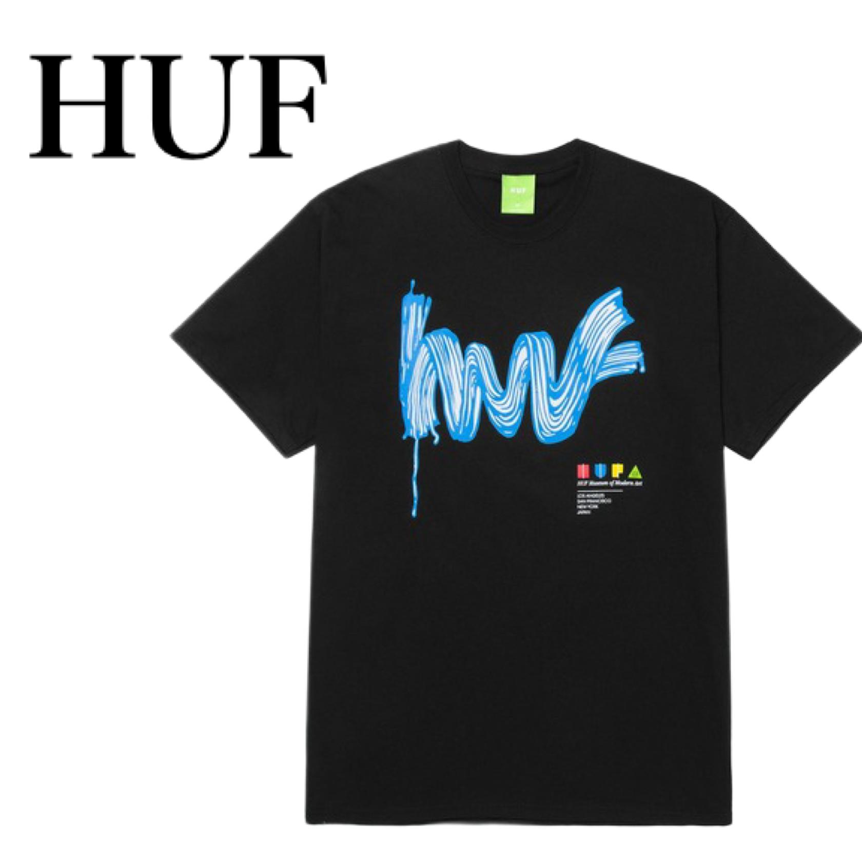 HUF ハフ クルーネック Tシャツ 半袖 メンズ レディース ブラック ユニセックス 正規品 インポート ブランド 海外ブランド stroke of genius T-SHIRT