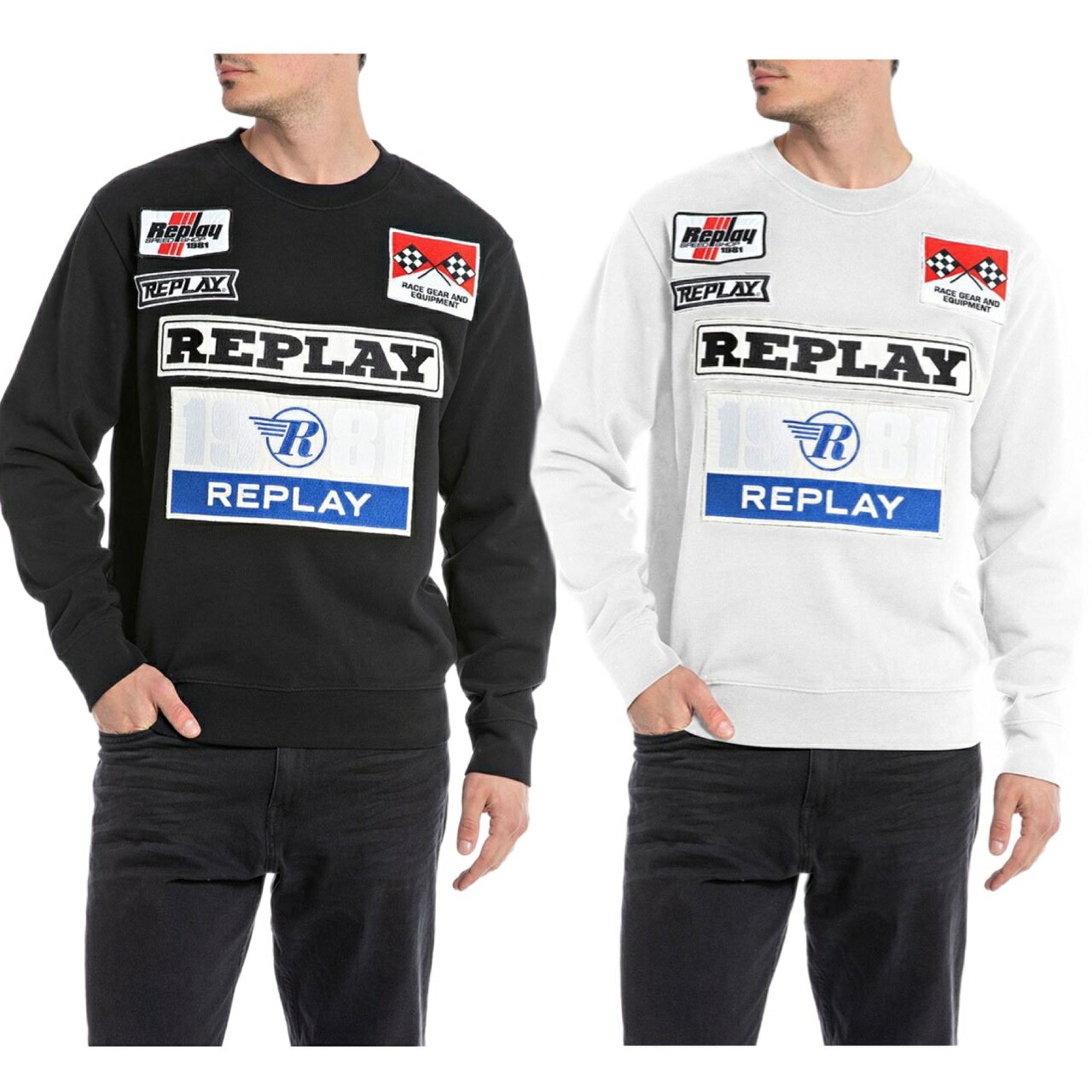 REPLAY ��ץ쥤 Ĺµ �������å� �ȥ졼�ʡ� ��� ��ǥ����� ��˥��å��� �����륷������ ������ M6718 �͵��ǥ�����