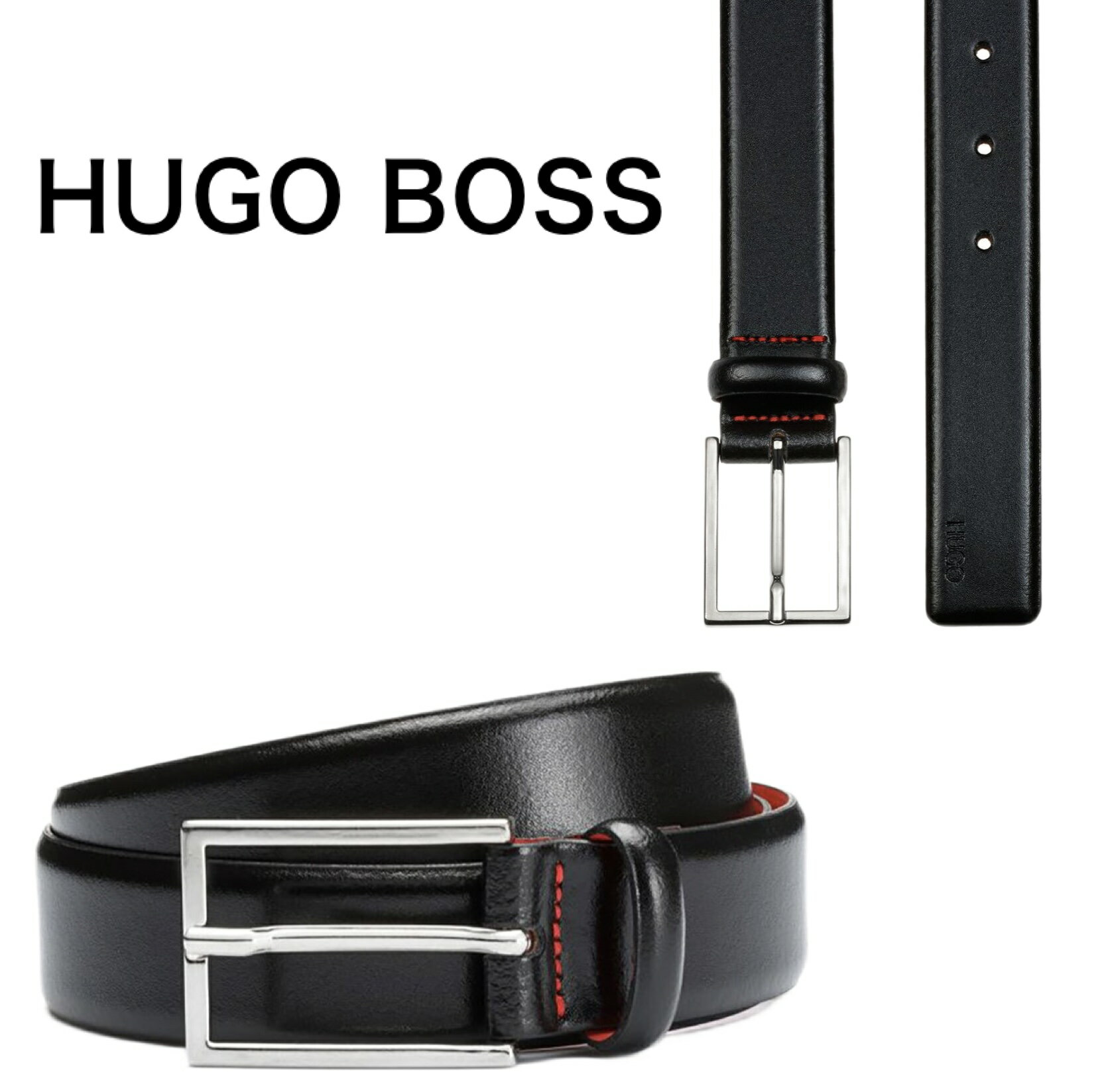 ボスヒューゴボス HUGO BOSS ヒューゴボス メンズ ベルト ロゴ 正規品 ブランド Gavrilo 本革 サイズ調節 プレゼント ギフト 高級感 ビジネス ファッション