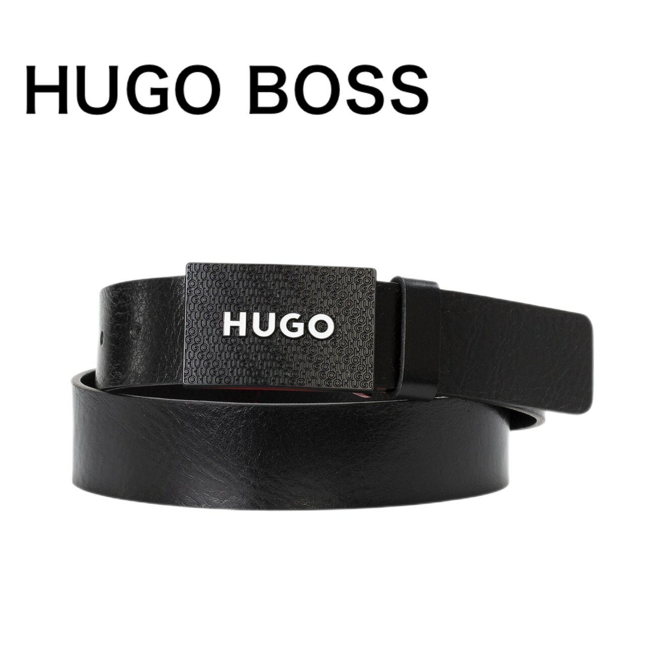 ボスヒューゴボス HUGO BOSS ヒューゴボス メンズ ベルト ロゴ 正規品 ブランド Gilao 本革 サイズ調節 プレゼント ギフト 高級感 ビジネス ファッション