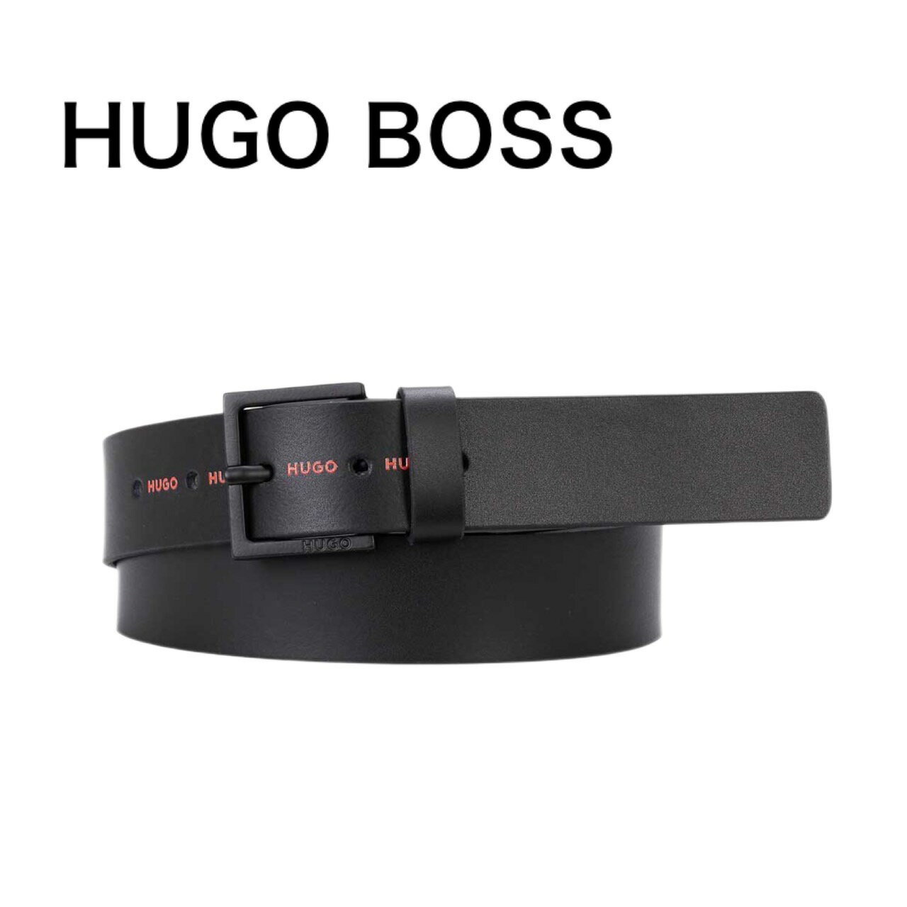 ボスヒューゴボス HUGO BOSS ヒューゴボス メンズ ベルト ロゴ 正規品 ブランド Giove Log Hol Sz35 本革 サイズ調節 プレゼント ギフト 高級感 ビジネス ファッション