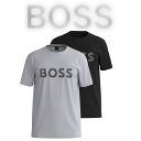 HUGO BOSS ヒューゴボス Tシャツ 10194355 2枚セット T-Shirt クルーネック 半袖 シャツ メンズ ロゴ ネイビー ホワイト 正規品 ブランド 大谷翔平 選手 愛用 ブランド