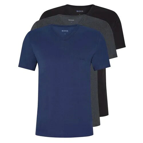 HUGO BOSS ヒューゴボス Tシャツ 3枚セット T-Shirt 半袖 シャツ メンズ ロゴ ワンカラー or マルチカラー 正規品 愛用ブランド 大谷翔平 選手 Classic 半袖Vネックベースレイヤー 3 ユニット