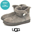 アグオーストラリア UGG Australia ビジュー ムートンブーツ ショートブーツ グレー USA7(JP24cm) sh23-0893