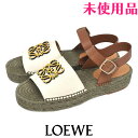 【新品】【未使用品】【新古品】ロエベ LOEWE アナグラム エスパドリーユ ウェッジソール サンダル マルチカラー 38(約25cm) sh25-2045【返...