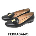 【GW限定10%オフクーポン】【美品】サルヴァトーレフェラガモ Salvatore Ferragamo ヴァラリボン ローファー フラットシューズ 革靴 ブラッ...