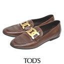 【GW限定10%オフクーポン】トッズ TOD'S KATE ロゴ金具 ローファー 革靴 ブラウン 茶 36.5(約23.5cm) sh25-1607【中古】【返...