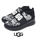 【ほぼ新品】アグオーストラリア UGG グラフィティ ロゴ レディーススニーカー スリッポン ブラック 黒 JP23.5cm sh25-1738【返品可】【当日出荷】【中古】