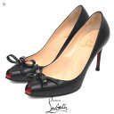【5%オフクーポン配布 お買い物マラソン限定】【美品】クリスチャンルブタン Christian Louboutin TIBUNODO リボン オープントゥ パン...