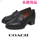 【GW限定10%オフクーポン】【新品】【未使用品】【新古品】コーチ COACH COLLEEN Cロゴヒール ローファー パンプス ブラック 黒 6.5C(約2...