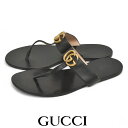 【3日間限定 最大1万円オフクーポン配布】グッチ GUCCI GGロゴマーク トングサンダル ブラック 黒 38.5(約25-25.5cm) sh25-1953...