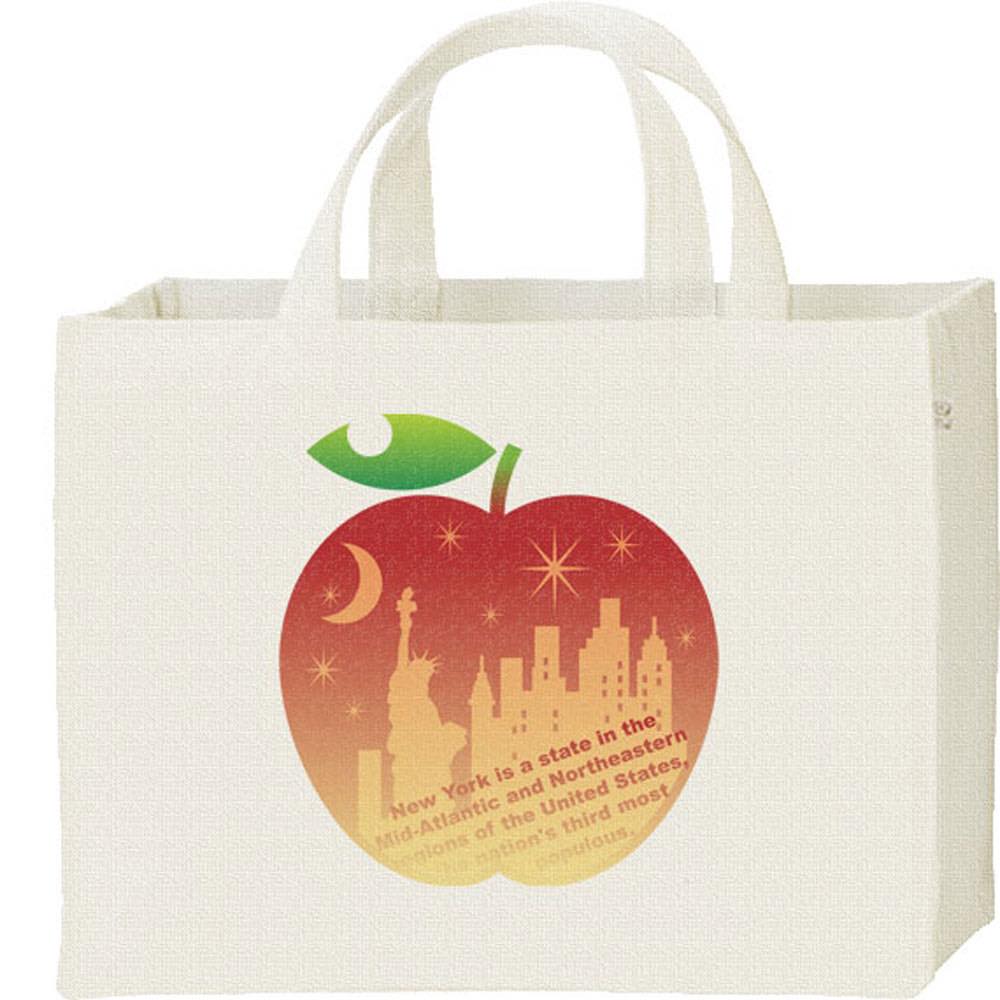 ビッグアップル（林檎とニューヨーク）／キャンバスバッグ・スクエア