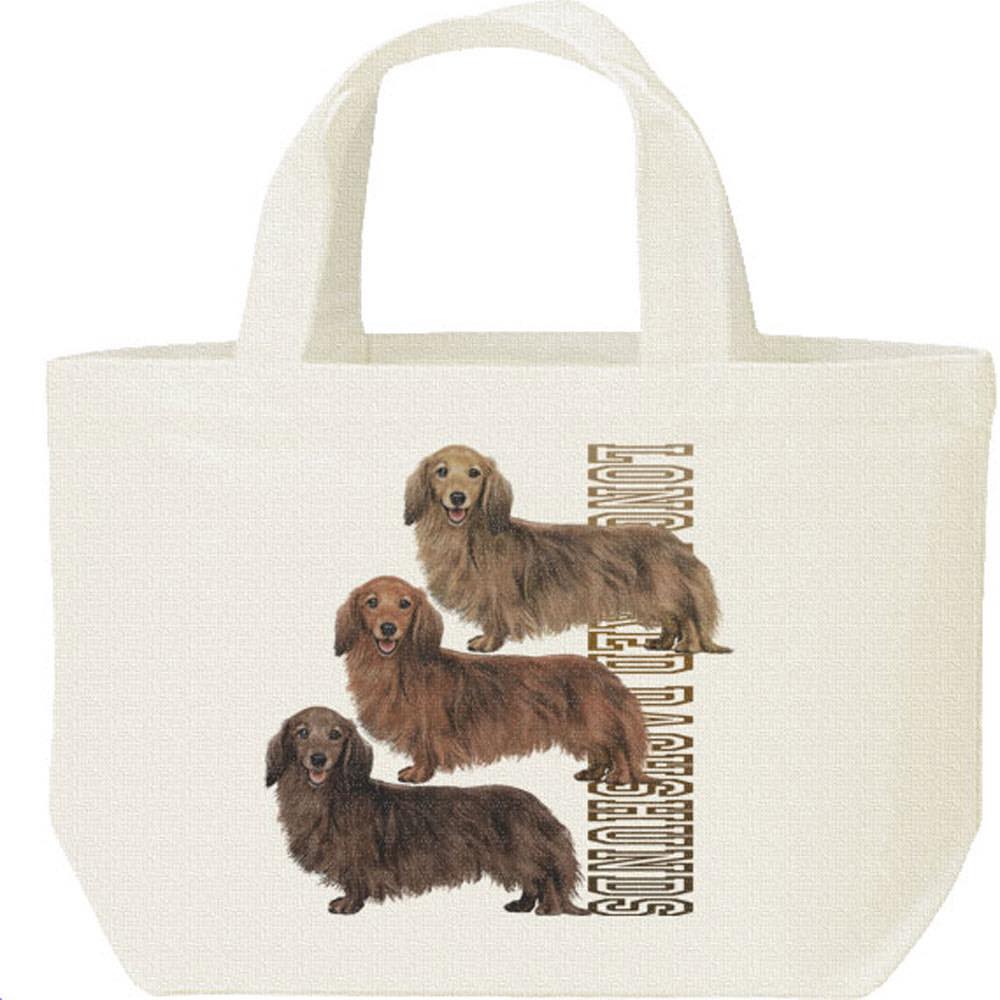 ミニチュア ダックスフンド（三色ダックス）犬／キャンバスバッグ S（ランチバッグ）