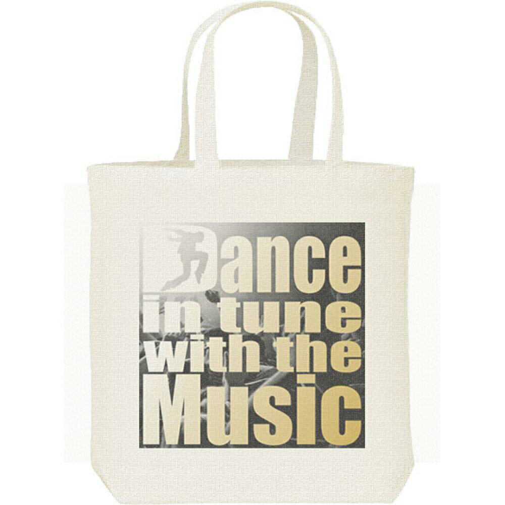 音楽に合わせて踊る（ロゴ）／キャンバスバッグ・M（ポケット無し）トートバッグ