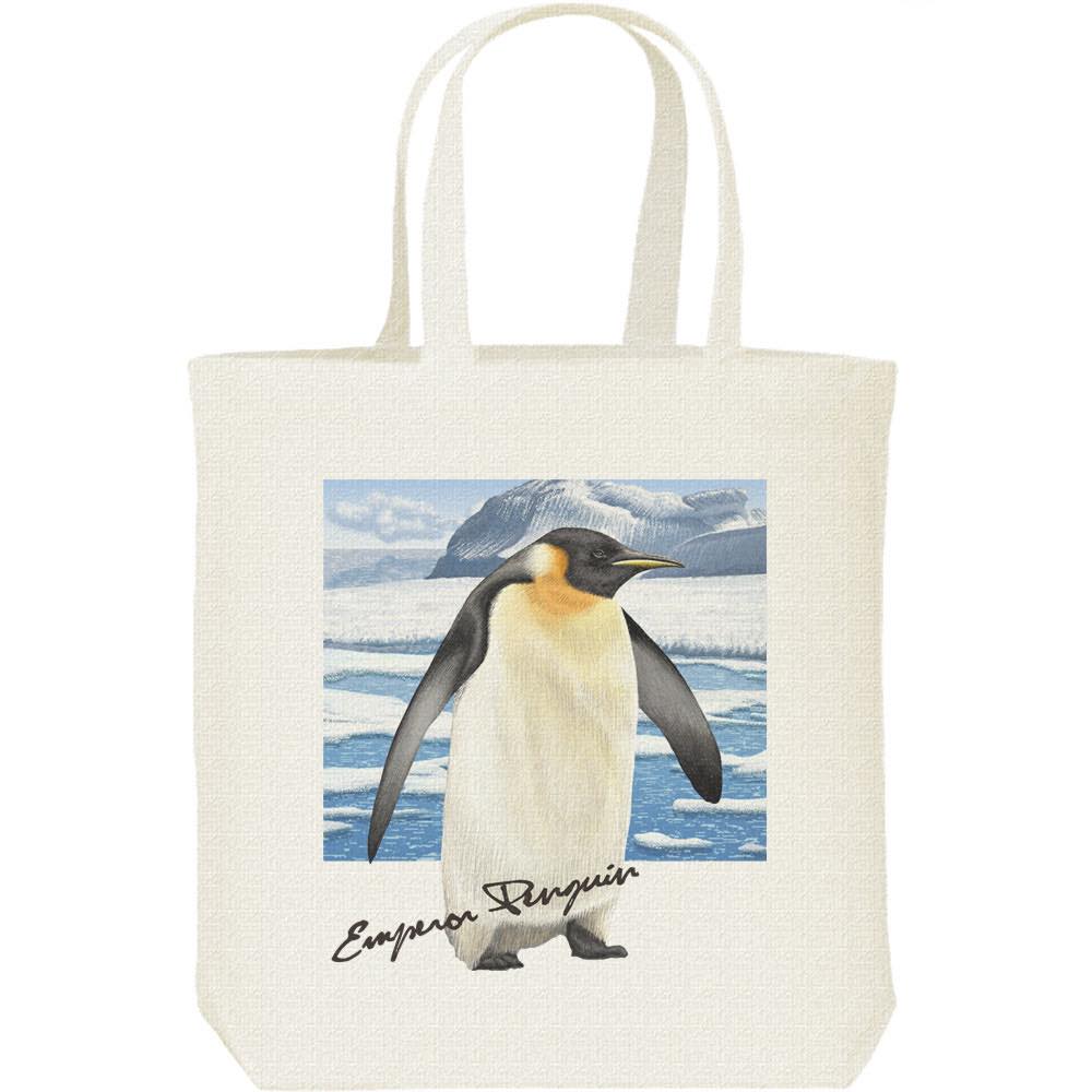 コウテイペンギンに野生の風景を加えたデザインです。　