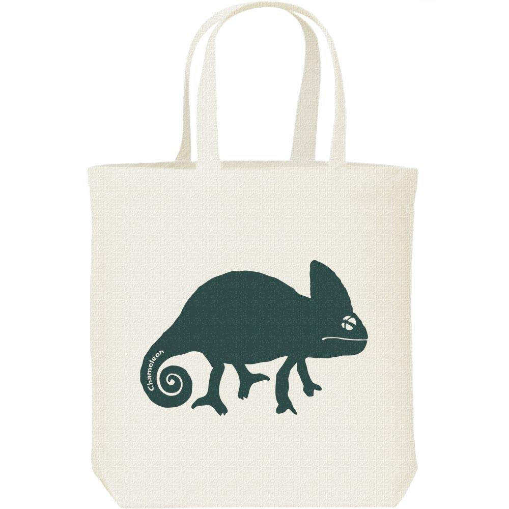 カメレオン（シルエット）／キャンバスバッグ・M（ポケット無し）トートバッグ